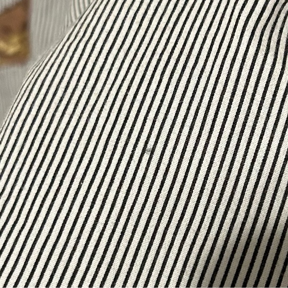 Women's Striped Embroidered Cat Button Down Shirt Rhinestone Angelique - Picture 4 of 11